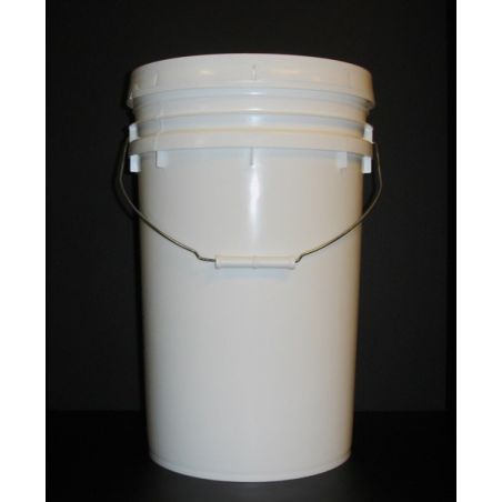 Pail - white, 2 gallon with handle